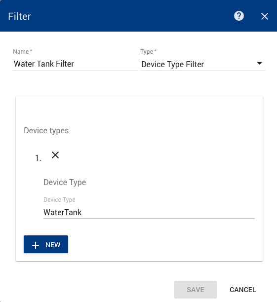 Device Type Filter